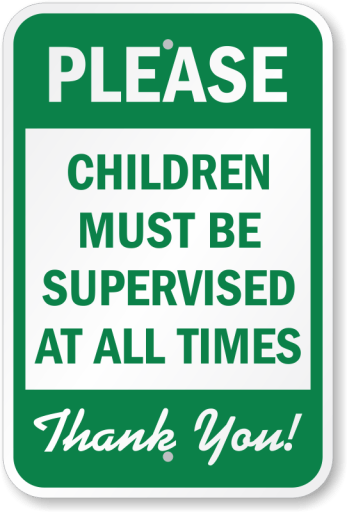 children-must-be-supervised-sign-k-0214